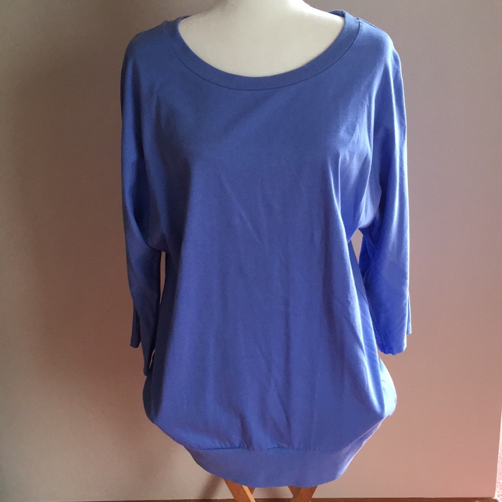 Blue Scoop neck top